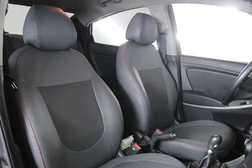 Чехлы на Renault Scenic IV из экокожи и ткани