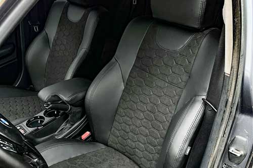 Чехлы на BMW 3 E46 Sport (БМВ 3 Е46) из экокожи и алькантары