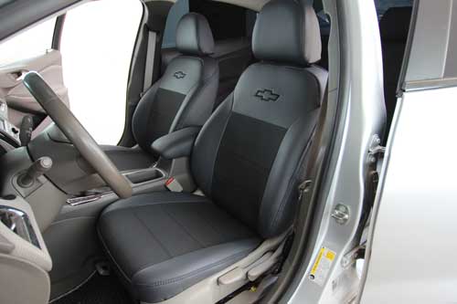 Чехлы на Chevrolet Cruze II (Шевроле Круз 2) из экокожи и ткани