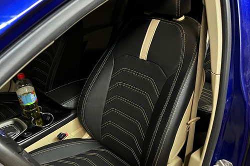 Чехлы на Ford Fusion USA (Форд Фьюжн США) из экокожи с выгнутой строчкой