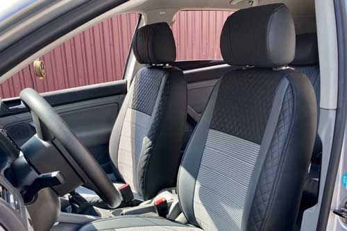 Чехлы на Renault Megane III из экокожи и ткани Vip Elite 2020