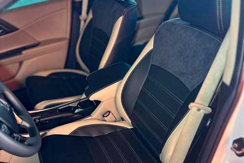Чехлы на Honda Accord 9 (Хонда Акорд 9) из экокожи и алькантары
