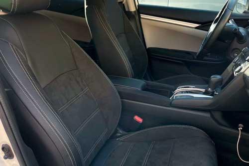 Чехлы на Honda Civic X (Хонда Цивик 10) из экокожи и антары