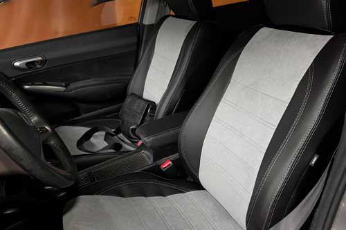 Чехлы на Honda Civic VIII (Хонда Цивик 8) из экокожи и антары