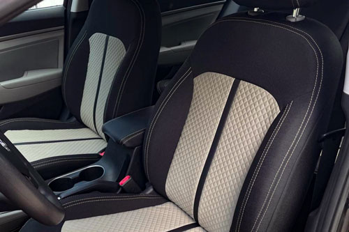 Чехлы на Hyundai Elantra AD (Хюндай Элантра АД) из ткани и экокожи