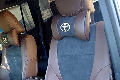  Чехлы на Toyota LC Prado 250 (Тойота Прадо 250) из экокожи и алькантары