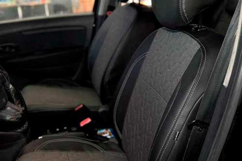 Чехлы на Renault Scenic III (Рено Сценик 3) из экокожи и ткани