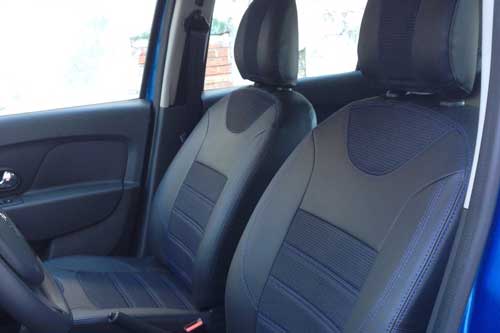 Чехлы на Renault Sandero Stepway II (Рено Сандеро Степвей 2) из экокожи и ткани