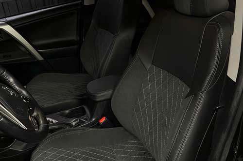 Чехлы на RAV4 CA40 из экокожи и польской алькантары