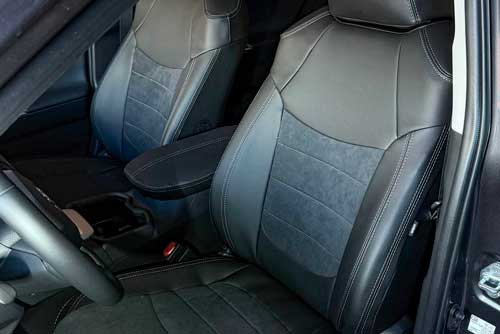 Чехлы на Toyota RAV4 CA50 (Тойота РАВ4) из экокожи и польской алькантары