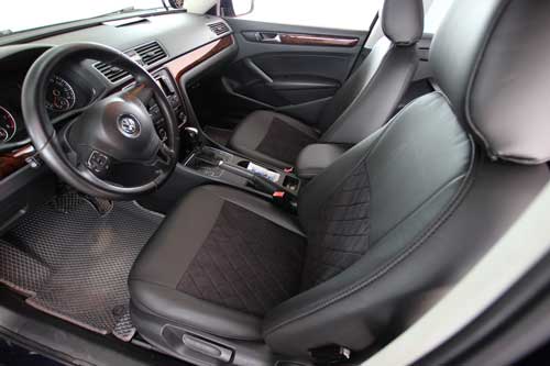 Чехлы на Volkswagen Passat B8 (Фольксваген Пассат Б8) из экокожи и антары