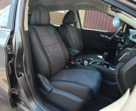 Чехлы на Subaru Outback из экокожи и антары Antara