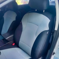 Чехлы на Hyundai Sonata YF из гобелена черно-серые