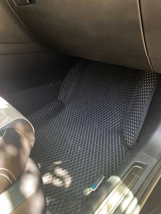 3D EVA коврики на Volkswagen Passat B8 (Фольксваген Пассат Б8) с бортами до 5 см черные