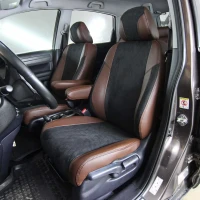 Чехлы на Honda CR-V III (Хонда СР-В 3) из экокожи и антары ELA2020R