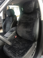 Накидки Алькантара на сиденья автомобиля с антискользящим покрытием Накидки Алькантара на сиденья автомобиля с антискользящим покрытием