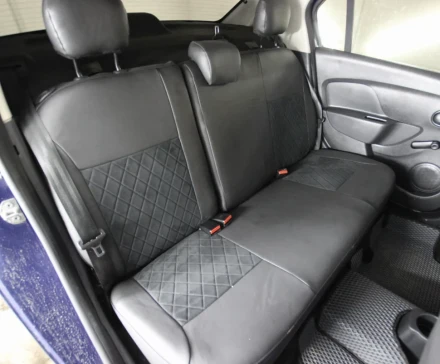 Чехлы на Volvo FH 1+1 из экокожи и антары Eco Prestige+Antara