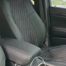 Чехлы на Jeep Grand Cherokee IV WK2 из экокожи и антары с прострочкой