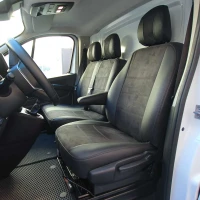 Чехлы на Opel Vivaro 1+2 (Опель Виваро) из экокожи и антары Antara Чехлы на Opel Vivaro 1+2 (Опель Виваро) из экокожи и антары Antara