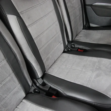 Чехлы на Peugeot 5008 из экокожи и антары Eco Lazer+Antara 2020 (P)