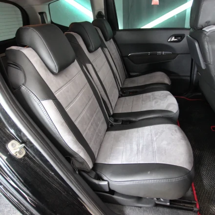 Чехлы на Peugeot 5008 из экокожи и антары Eco Lazer+Antara 2020 (P)