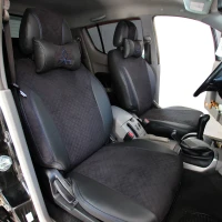Чехлы на Mitsubishi L200 из экокожи и антары ELA2020R