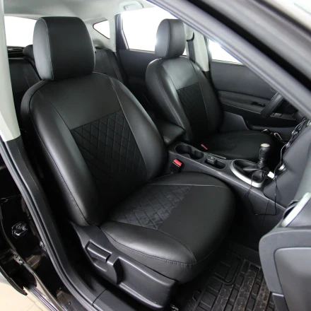 Чехлы на Nissan Qashqai I (Ниссан Кашкай 1) из экокожи и антары EPA