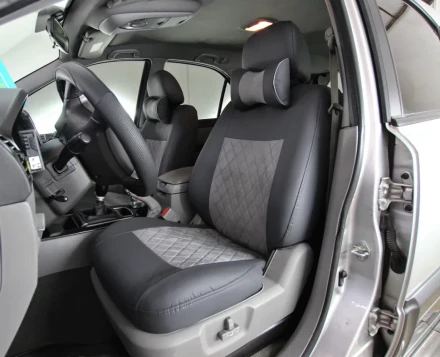 Чехлы на Volvo FH500 1+1 из экокожи и антары Eco Prestige+Antara