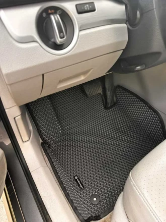 3D EVA коврики на Volkswagen Passat B7 (Фольксваген Пассат Б7) с бортами до 10 см черные