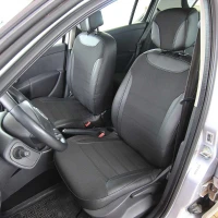 Чехлы на Renault Clio III (Рено Клио 3) из экокожи и ткани ECl2020