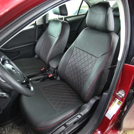 Чехлы на Volkswagen Jetta VI (Вольксваген Джетта 6) из экокожи EP