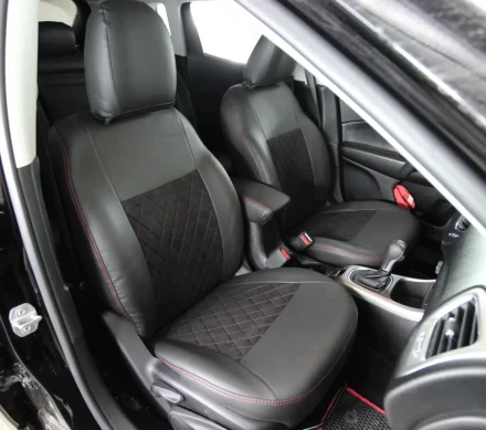 Чехлы на Volvo XC60 из экокожи и антары Eco Prestige+Antara