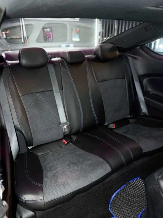 Чехлы на Honda Accord 9 (Хонда Акорд 9) из экокожи и алькантары Comfort Plus 3