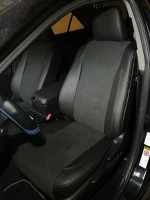 Чехлы на Toyota Camry 55 USA (Тайота Камри 55 США) из экокожи и алькантары Sport 3