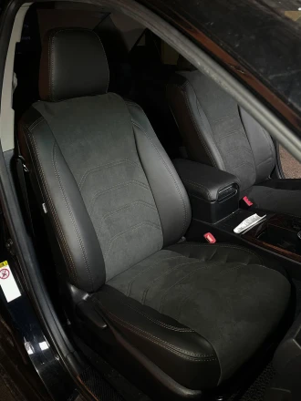 Чехлы на Toyota Camry 55 USA (Тайота Камри 55 США) из экокожи и алькантары Sport 3