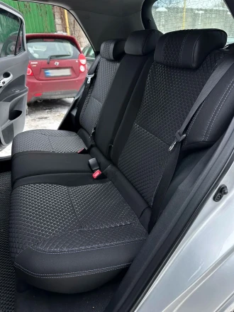 Чехлы на Toyota Auris Hybrid E150 (Тойота Аурис Гібрид) из ткани и экокожи Sport 3