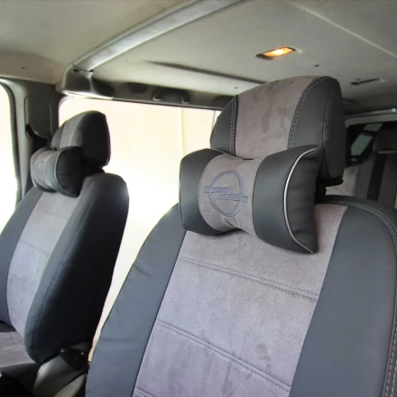 Чехлы на Opel Vivaro 8-9 мест (Опель Виваро) из экокожи и антары Antara