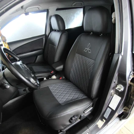 Чехлы на Mitsubishi Outlander I из экокожи Eco Prestige