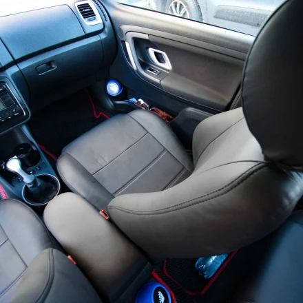 Чехлы на Skoda Fabia RS 5J (Шкода Фабия РС) из экокожи EP