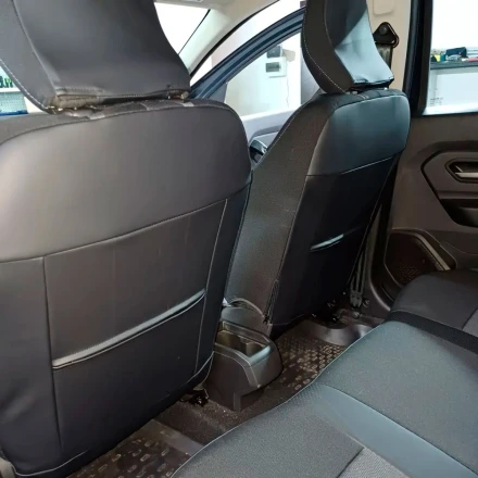 Чехлы на Renault Duster II из перфорированной экокожи антары и гобелена