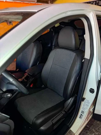 Чехлы на Nissan Qashqai II J11 (Ниссан Кашкай 2) из экокожи и алькантары Sport 3