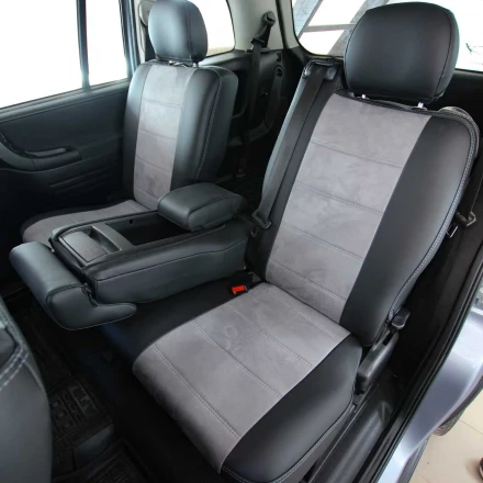 Чехлы на Opel Zafira A из экокожи и антары Antara