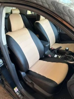 Чехлы на Toyota Corolla E140/E150 (Тойота Королла Е140/Е150) из экокожи AM Titan-S