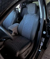 Чехлы на  Hyundai Tucson III (Хюндай Туксон 3) из экокожи и антары AM Rubin-G