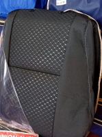 Чехлы на Toyota Hilux VIII (Тойота Хайлюкс 8) из ткани с тиснением ромб