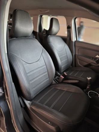 Чехлы на Renault Duster II (Рено Дастер 2) из экокожи Sport 3
