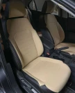 Чехлы на Volkswagen Passat B8 (Фольксваген Пассат Б8) из экокожи Comfort 3 черно-бежевые