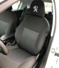 Чехлы на Peugeot 208 из ткани с тиснением