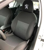 Чехлы на Peugeot 208 из ткани с тиснением