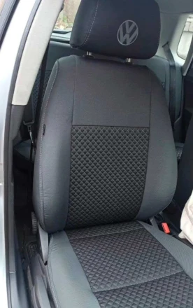 Чехлы на Volkswagen Caddy (Фольксваген Кадди) из ткани с тиснением
